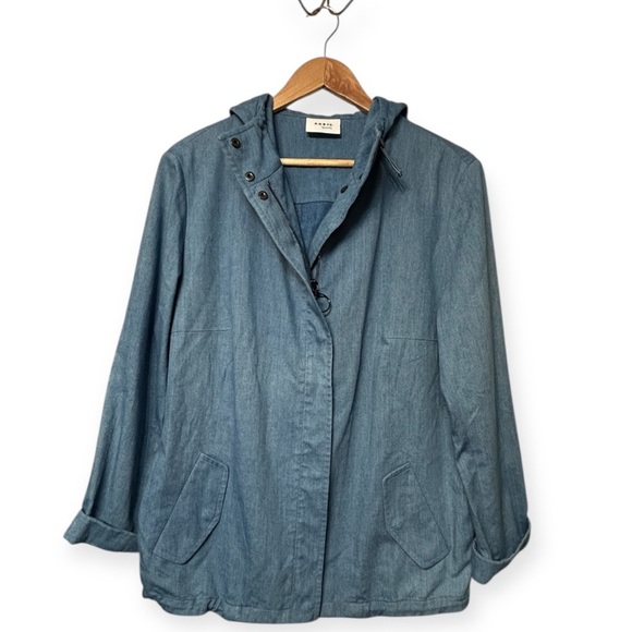 Akris Punto Women's Blue chambray Jacket - Picture 5 of 10
